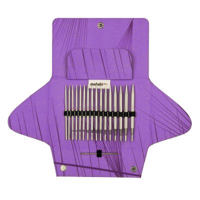 Набор круговых никелированных длинных спиц со сменными лесками addiClick LACE Long Tips арт. 760-2